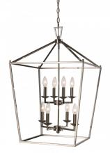 Trans Globe 10268 PC - 8LT PENDANT-BIRD CAGE-PC